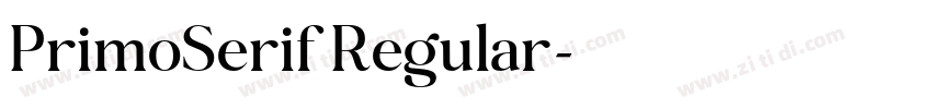 PrimoSerif Regular字体转换